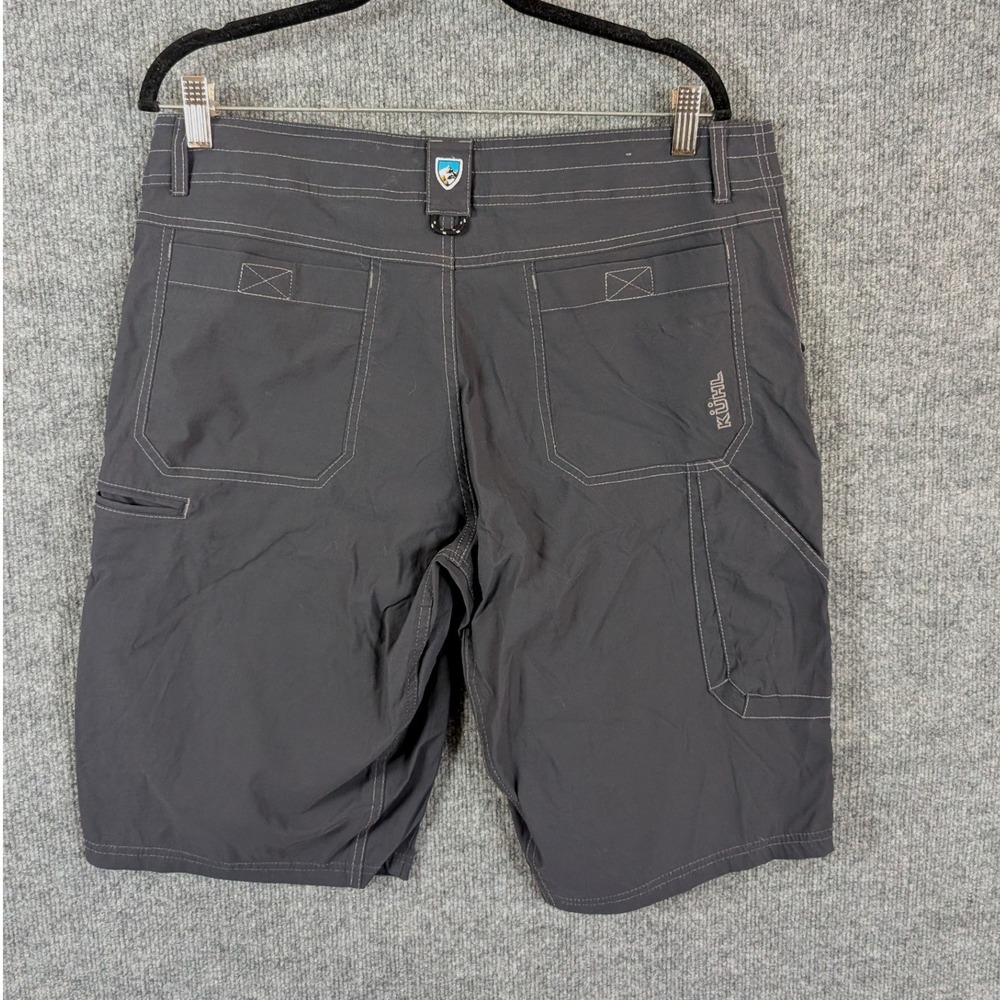 Kuhl Mens Charcoal Gray Nylon Blend Stretch Hiking Cargo Shorts Sz 35 - Picture 2 of 10
